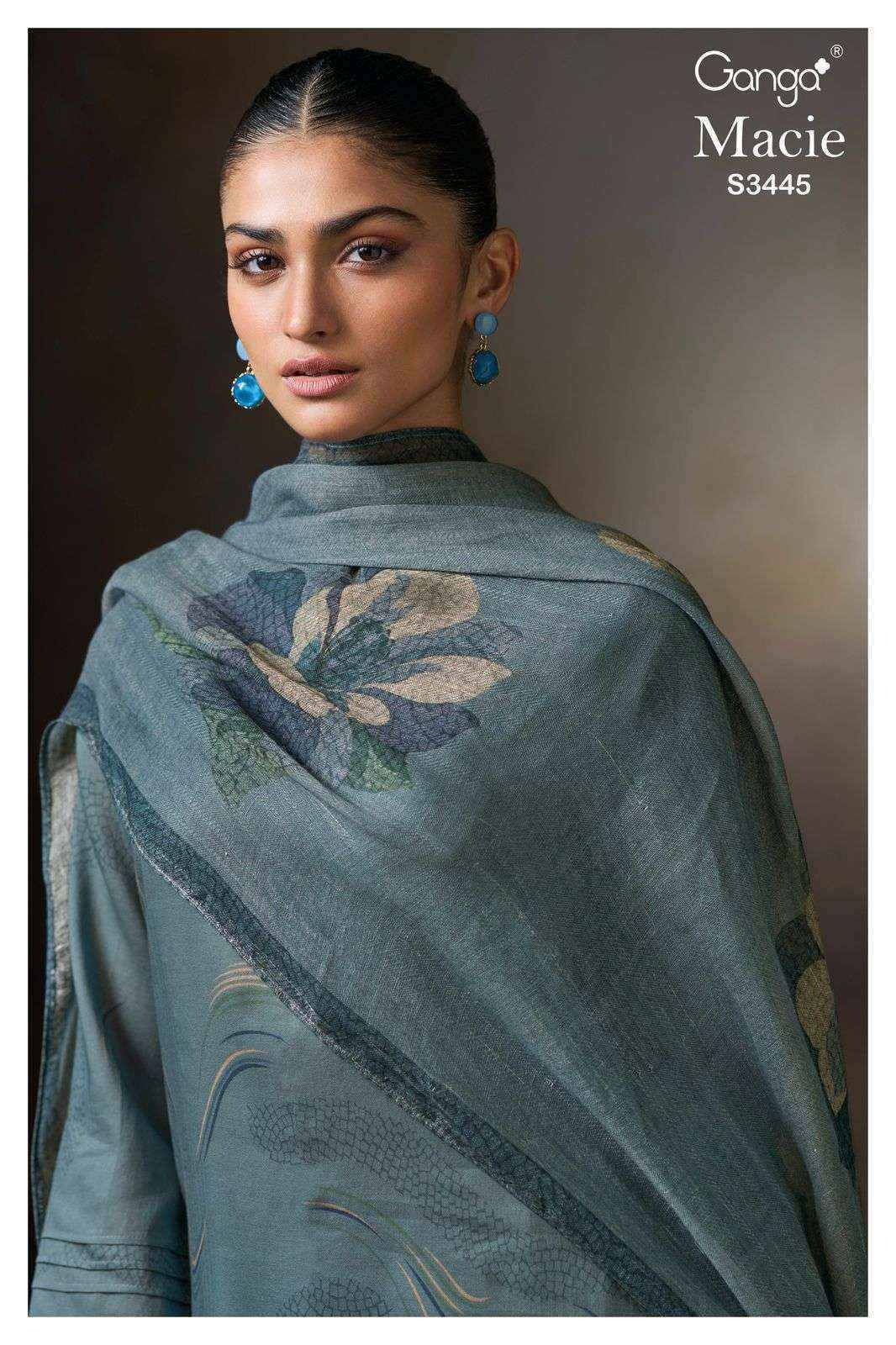 Ganga Macie-S3445 Cotton Dress Material Wholesale Rate (4 pcs Catalogue)