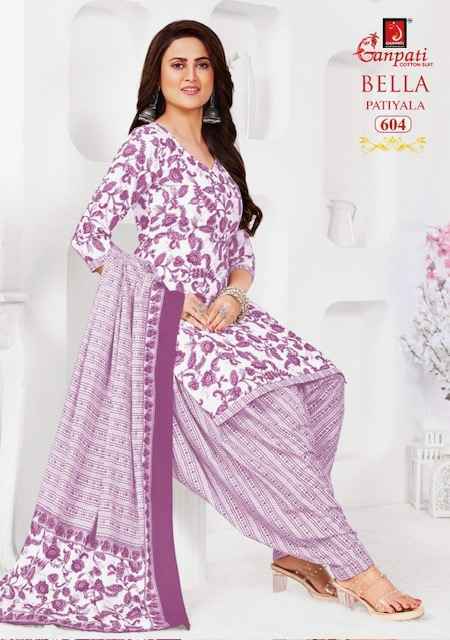 Ganpati Bella Patiyala Vol 6 Pure Cotton Unstitched Salwar Suits ( 15 Pcs Catalogue )