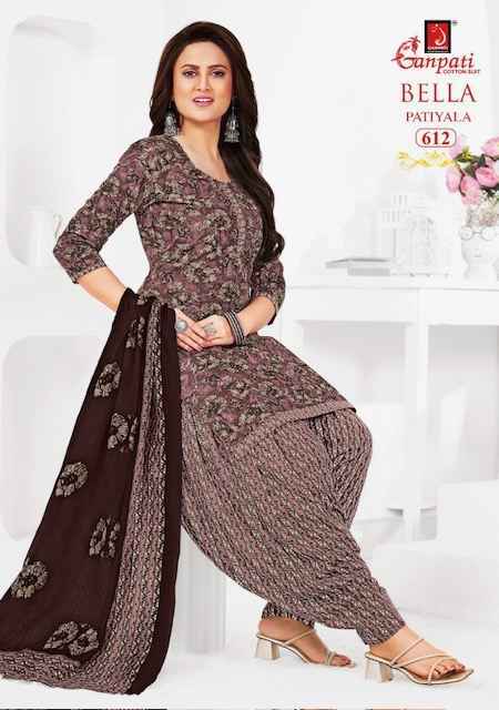 Ganpati Bella Patiyala Vol 6 Pure Cotton Unstitched Salwar Suits ( 15 Pcs Catalogue )