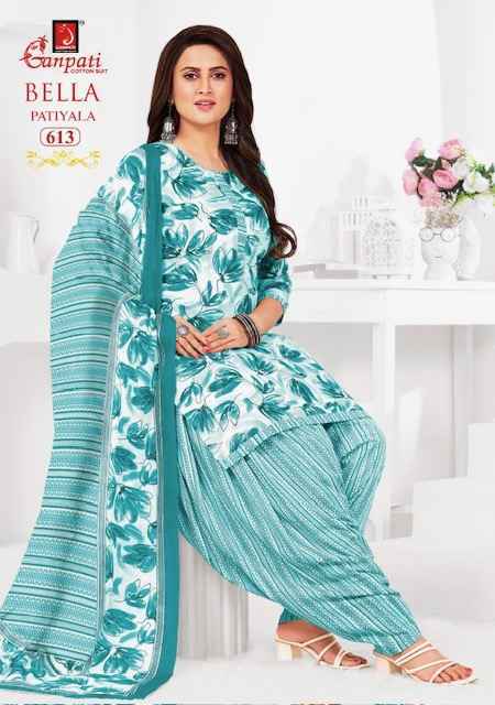 Ganpati Bella Patiyala Vol 6 Pure Cotton Unstitched Salwar Suits ( 15 Pcs Catalogue )