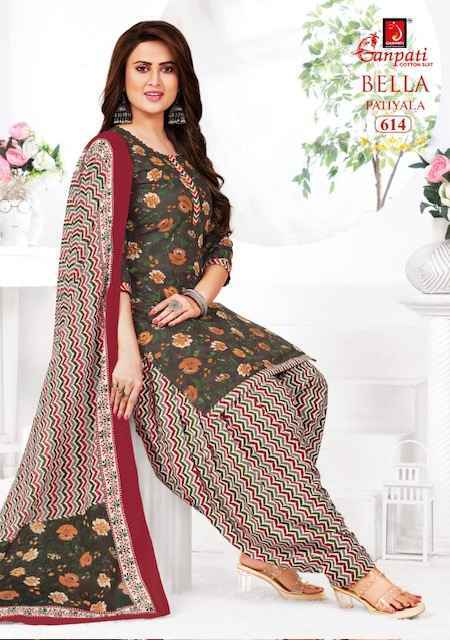 Ganpati Bella Patiyala Vol 6 Pure Cotton Unstitched Salwar Suits ( 15 Pcs Catalogue )
