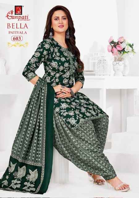 Ganpati Bella Patiyala Vol 6 Pure Cotton Unstitched Salwar Suits ( 15 Pcs Catalogue )