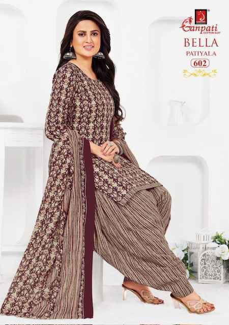 Ganpati Bella Patiyala Vol 6 Pure Cotton Unstitched Salwar Suits ( 15 Pcs Catalogue )