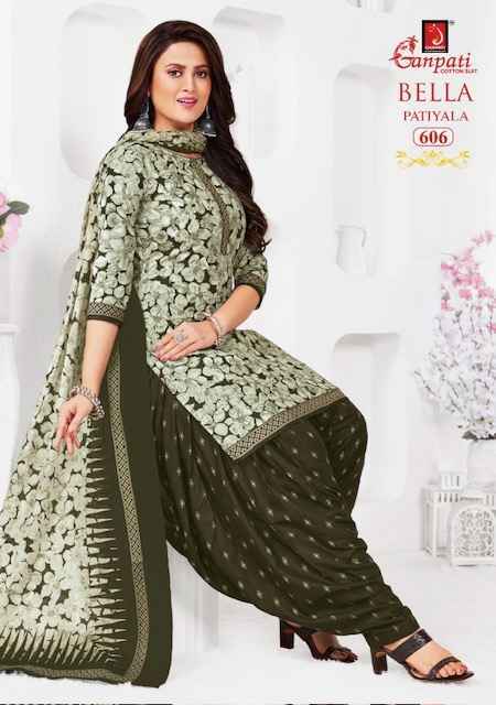 Ganpati Bella Patiyala Vol 6 Pure Cotton Unstitched Salwar Suits ( 15 Pcs Catalogue )