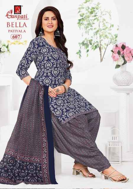Ganpati Bella Patiyala Vol 6 Pure Cotton Unstitched Salwar Suits ( 15 Pcs Catalogue )