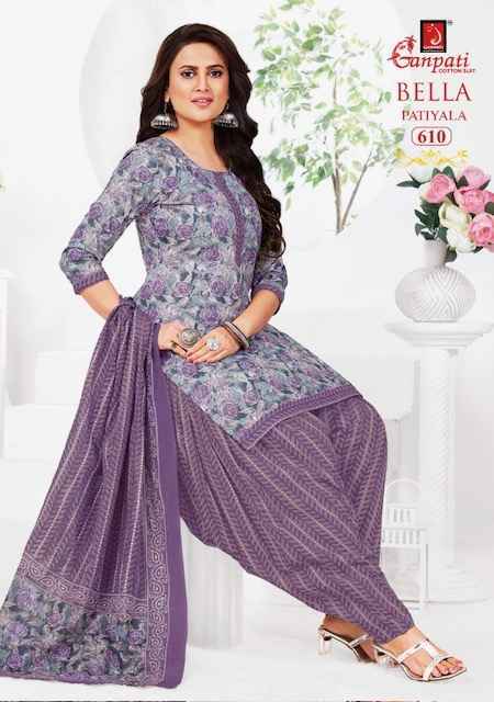 Ganpati Bella Patiyala Vol 6 Pure Cotton Unstitched Salwar Suits ( 15 Pcs Catalogue )