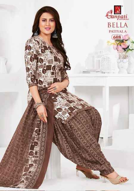 Ganpati Bella Patiyala Vol 6 Pure Cotton Unstitched Salwar Suits ( 15 Pcs Catalogue )