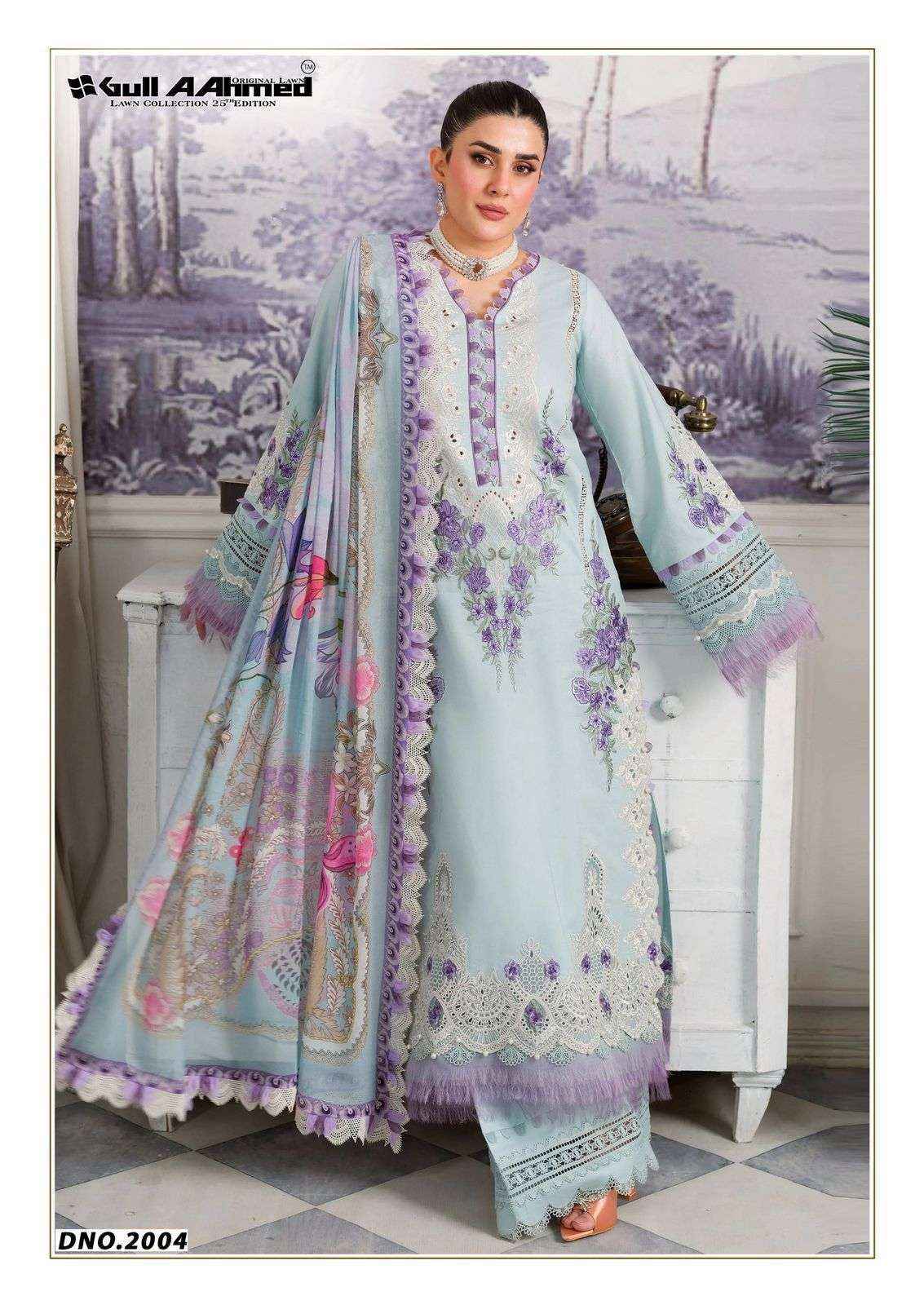 Gull Aahmed Azure Vol 2 Lawn Cotton Pakistani Suits ( 6 pcs Catalogue )