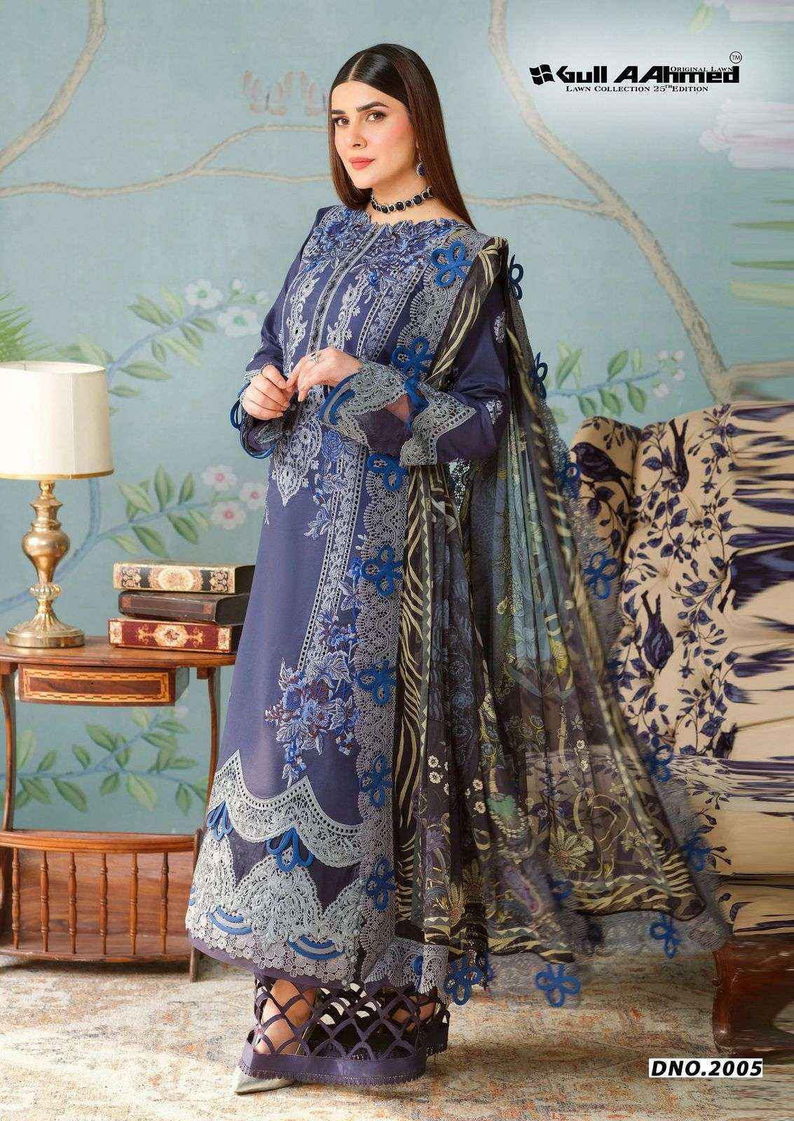 Gull Aahmed Azure Vol 2 Lawn Cotton Pakistani Suits ( 6 pcs Catalogue )