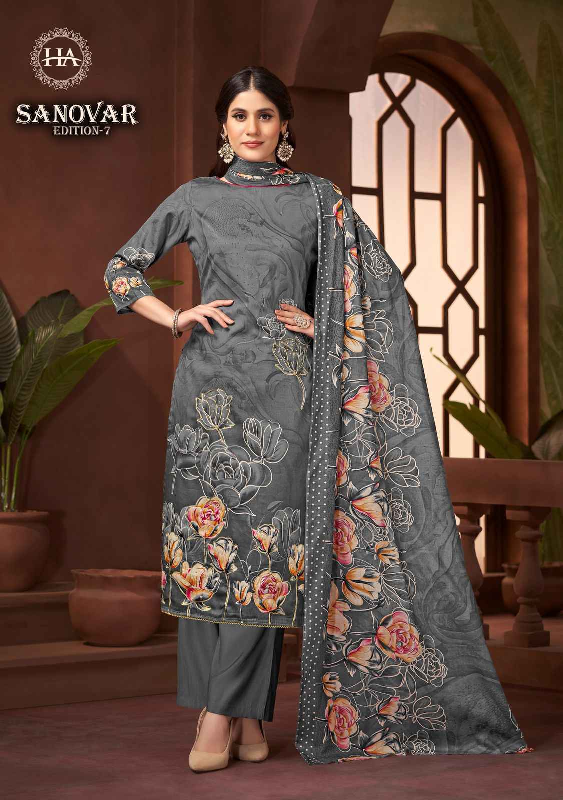 Harshit Fashion Sanovar Edition 7 Zam Cotton Dress Material 6 pcs Catalogue