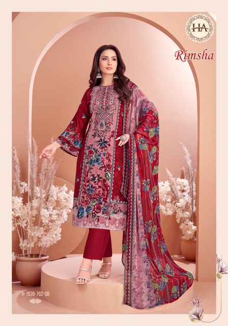Harshit Rimsha Viscose Rayon Pakistani Suits New Catalog ( 8 pcs Catalogue )