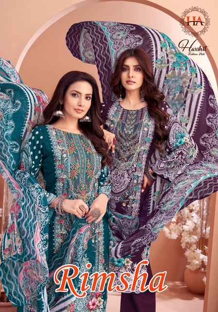 Harshit Rimsha Viscose Rayon Pakistani Suits New Catalog ( 8 pcs Catalogue )