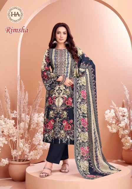 Harshit Rimsha Viscose Rayon Pakistani Suits New Catalog ( 8 pcs Catalogue )