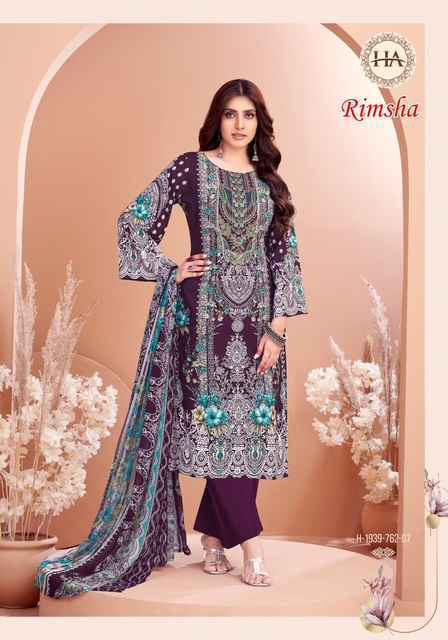 Harshit Rimsha Viscose Rayon Pakistani Suits New Catalog ( 8 pcs Catalogue )