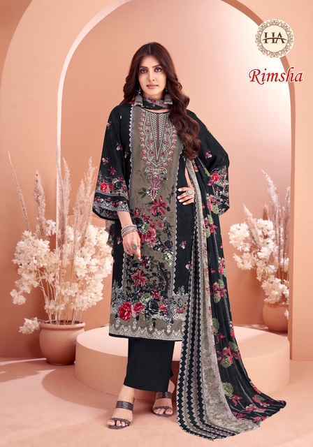 Harshit Rimsha Viscose Rayon Pakistani Suits New Catalog ( 8 pcs Catalogue )