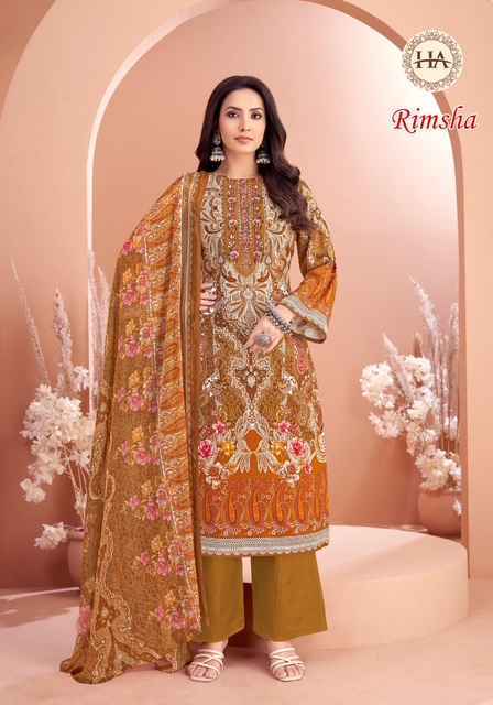 Harshit Rimsha Viscose Rayon Pakistani Suits New Catalog ( 8 pcs Catalogue )