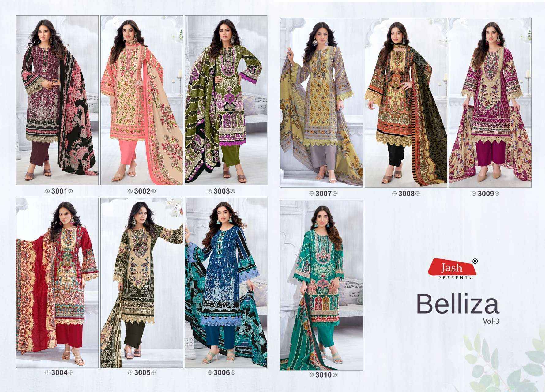 Jash Belliza Vol 3 Cotton Dress Material Wholesale Price ( 10 pcs Catalogue )