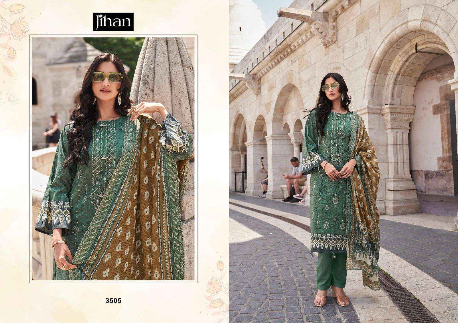 Jihan Bin Saeed Vol 16 Cotton Dress Material Wholesale Rate ( 4 Pcs Catalog )