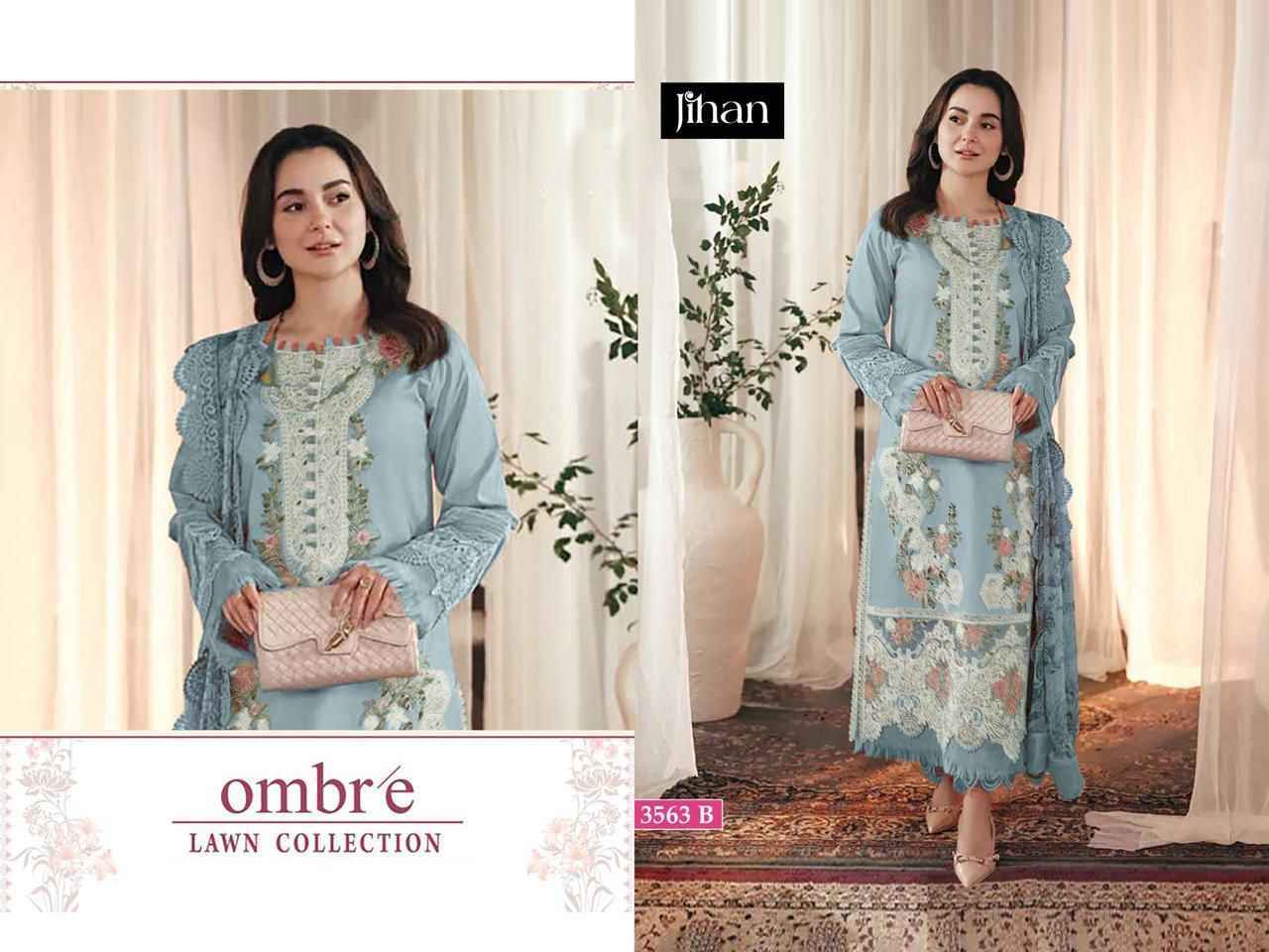Jihan Ombre Cotton Dress Material Wholesale Price ( 3 pcs Catalogue )