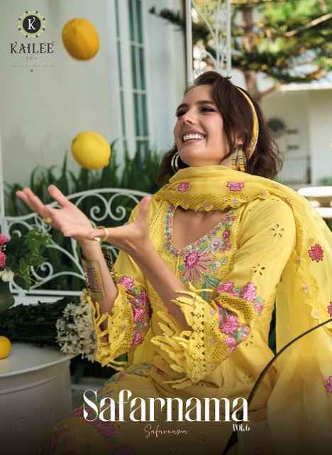 Kailee Fashion Safarnama Vol 6 Cotton Readymade suits Wholesale Price ( 6 pcs Catalogue )