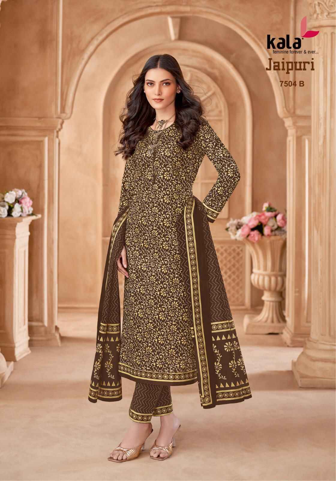 Kala Jaipuri Vol 7 Cotton Dress Material Wholesale Price ( 12 Pc Catalogue ) 