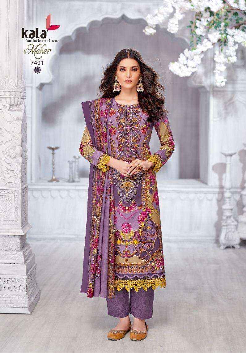 Kala Meher Vol 11 Cotton Fancy Dress Material Collection ( 12 Pcs Catalogue )