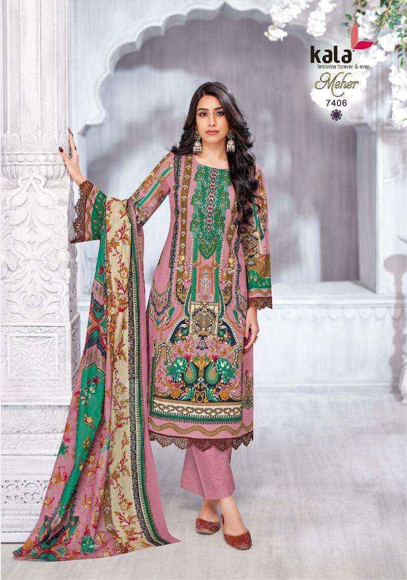 Kala Meher Vol 11 Cotton Fancy Dress Material Collection ( 12 Pcs Catalogue )