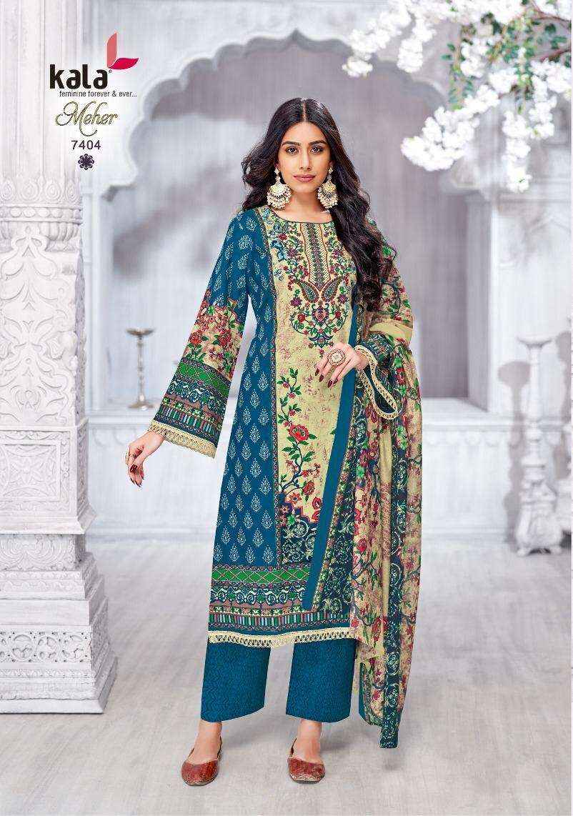 Kala Meher Vol 11 Cotton Fancy Dress Material Collection ( 12 Pcs Catalogue )