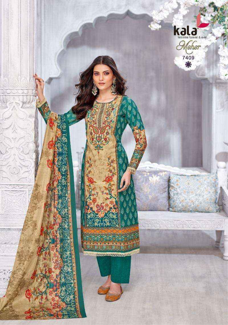 Kala Meher Vol 11 Cotton Fancy Dress Material Collection ( 12 Pcs Catalogue )