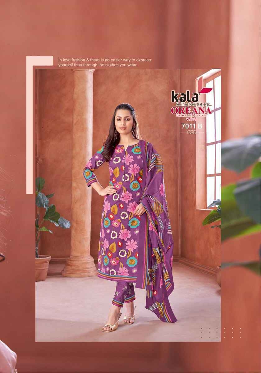 Kala Oreana Vol 8 Cotton Suits New Catalog Wholesale Price ( 12 pcs Catalogue )