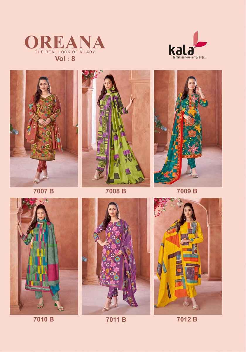 Kala Oreana Vol 8 Cotton Suits New Catalog Wholesale Price ( 12 pcs Catalogue )