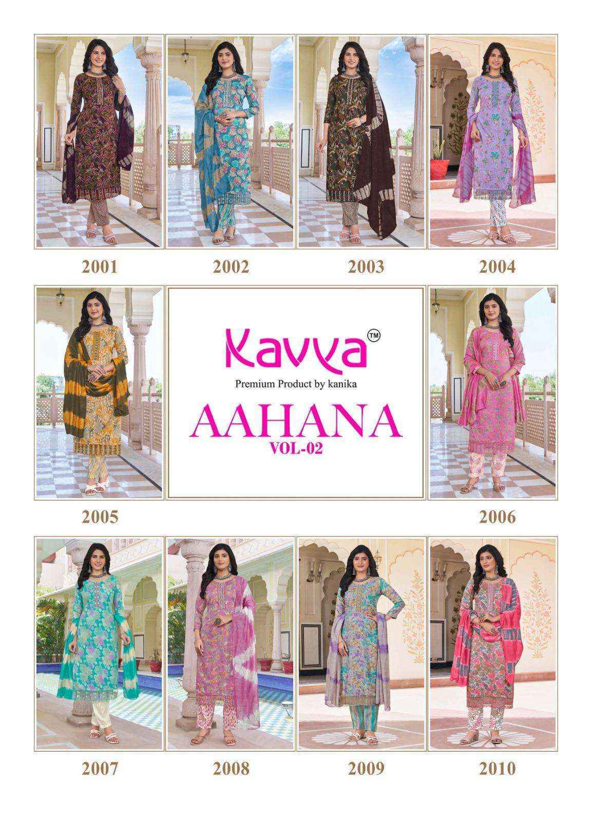 Kavya Aahana Vol 2 Capsule Kurti Combo Set Wholesale Rate ( 10 Pcs Catalog )