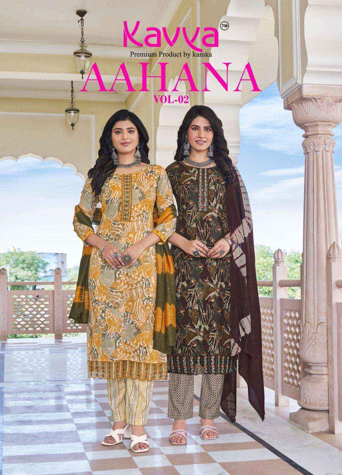Kavya Aahana Vol 2 Capsule Kurti Combo Set Wholesale Rate ( 10 Pcs Catalog )