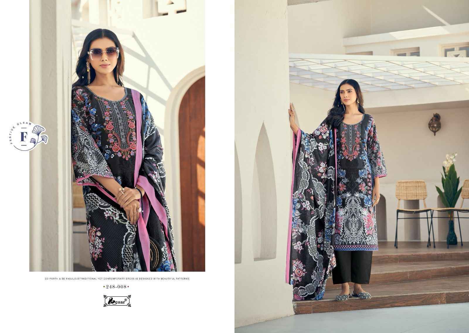 Kesar Naira Vol-101 Cotton Ladies Unstitched Dress Material (8 pcs Catalogue )