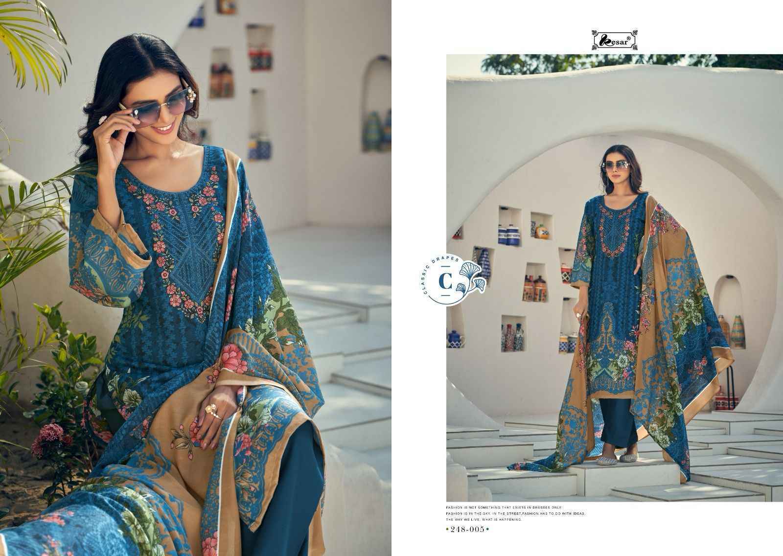 Kesar Naira Vol-101 Cotton Ladies Unstitched Dress Material (8 pcs Catalogue )