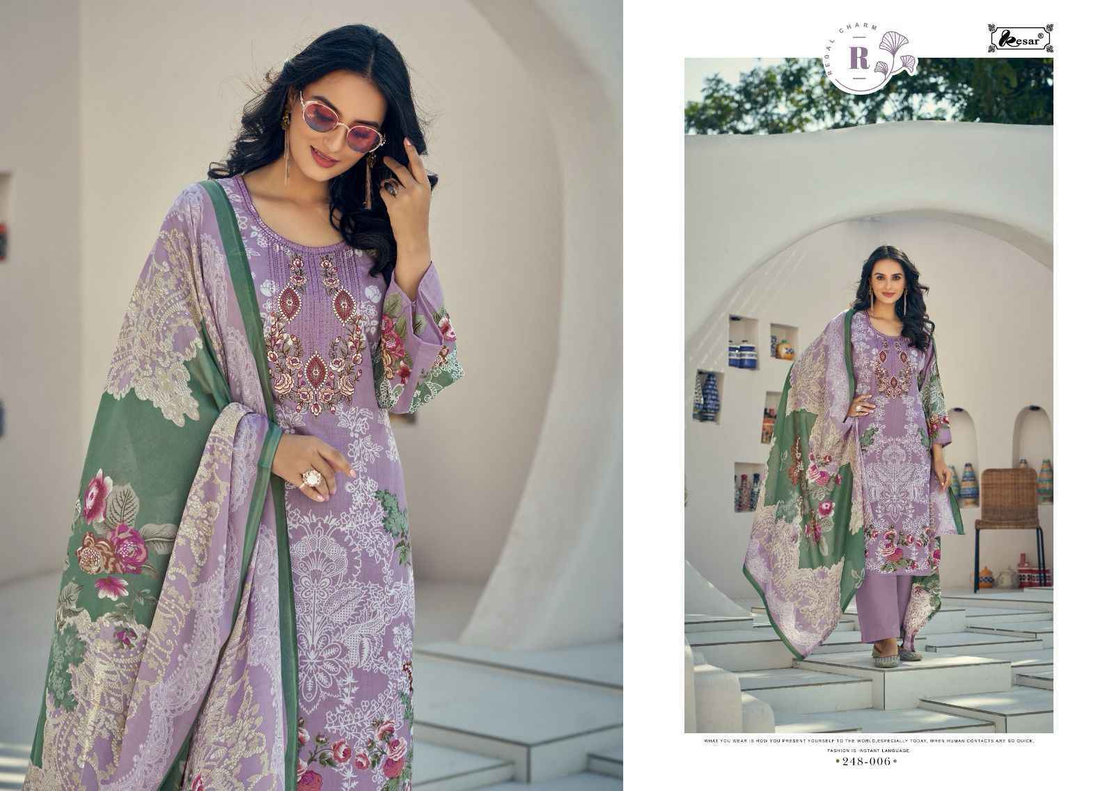 Kesar Naira Vol-101 Cotton Ladies Unstitched Dress Material (8 pcs Catalogue )