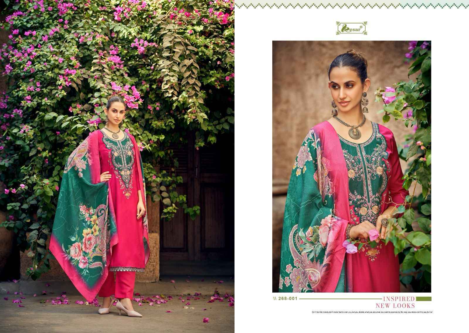 Kesar The Eknoor Choice Viscouse Musline Dress Material Wholesale Rate ( 4 Pcs Catalog )