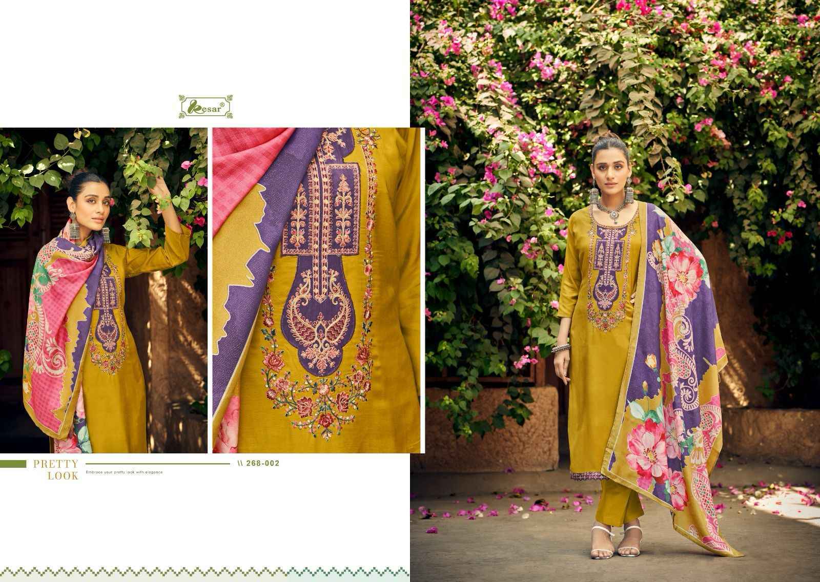 Kesar The Eknoor Choice Viscouse Musline Dress Material Wholesale Rate ( 4 Pcs Catalog )