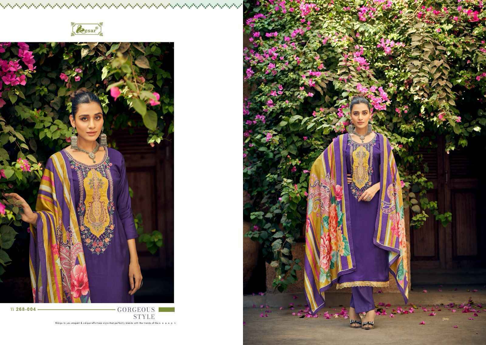 Kesar The Eknoor Choice Viscouse Musline Dress Material Wholesale Rate ( 4 Pcs Catalog )