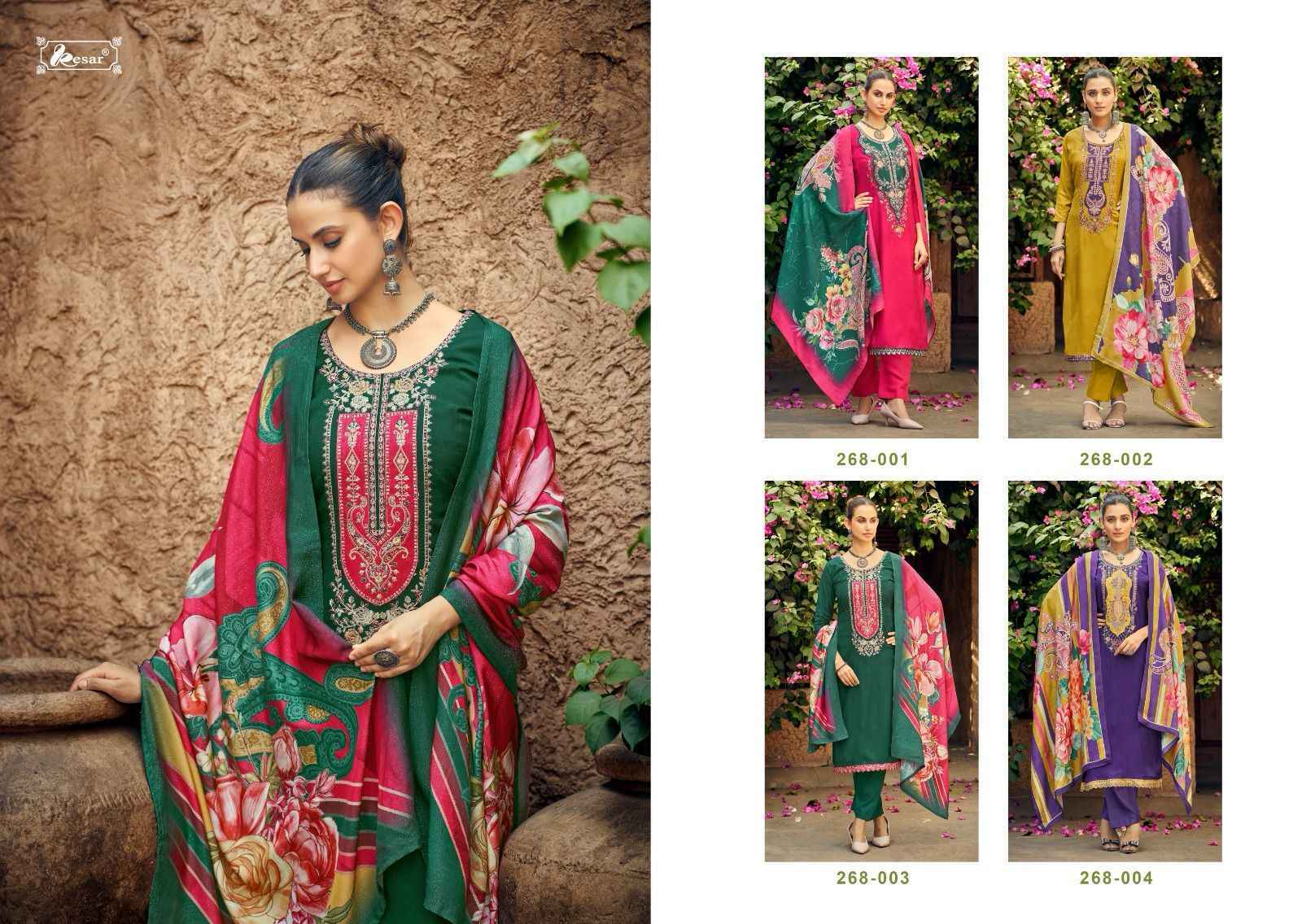 Kesar The Eknoor Choice Viscouse Musline Dress Material Wholesale Rate ( 4 Pcs Catalog )