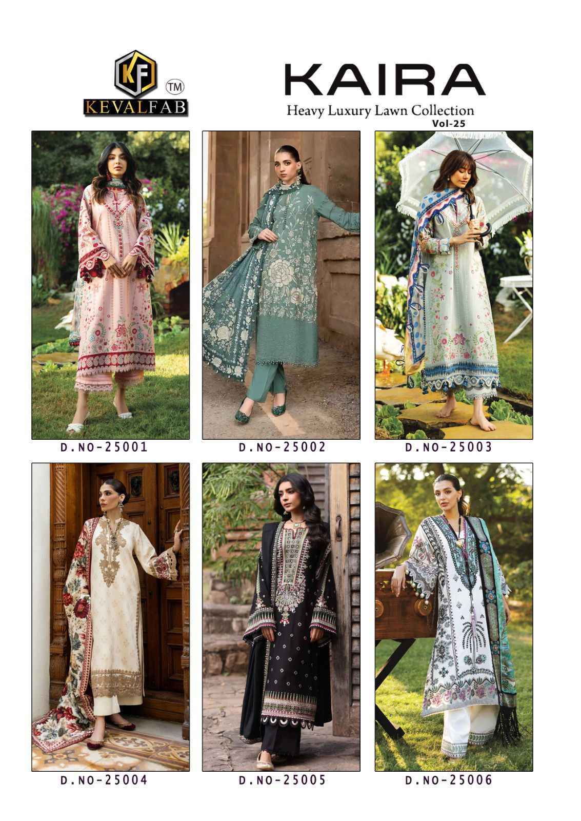 Keval Fab Kaira Vol 25 Cotton Dress Material Wholesale Price ( 6 pcs Catalogue )