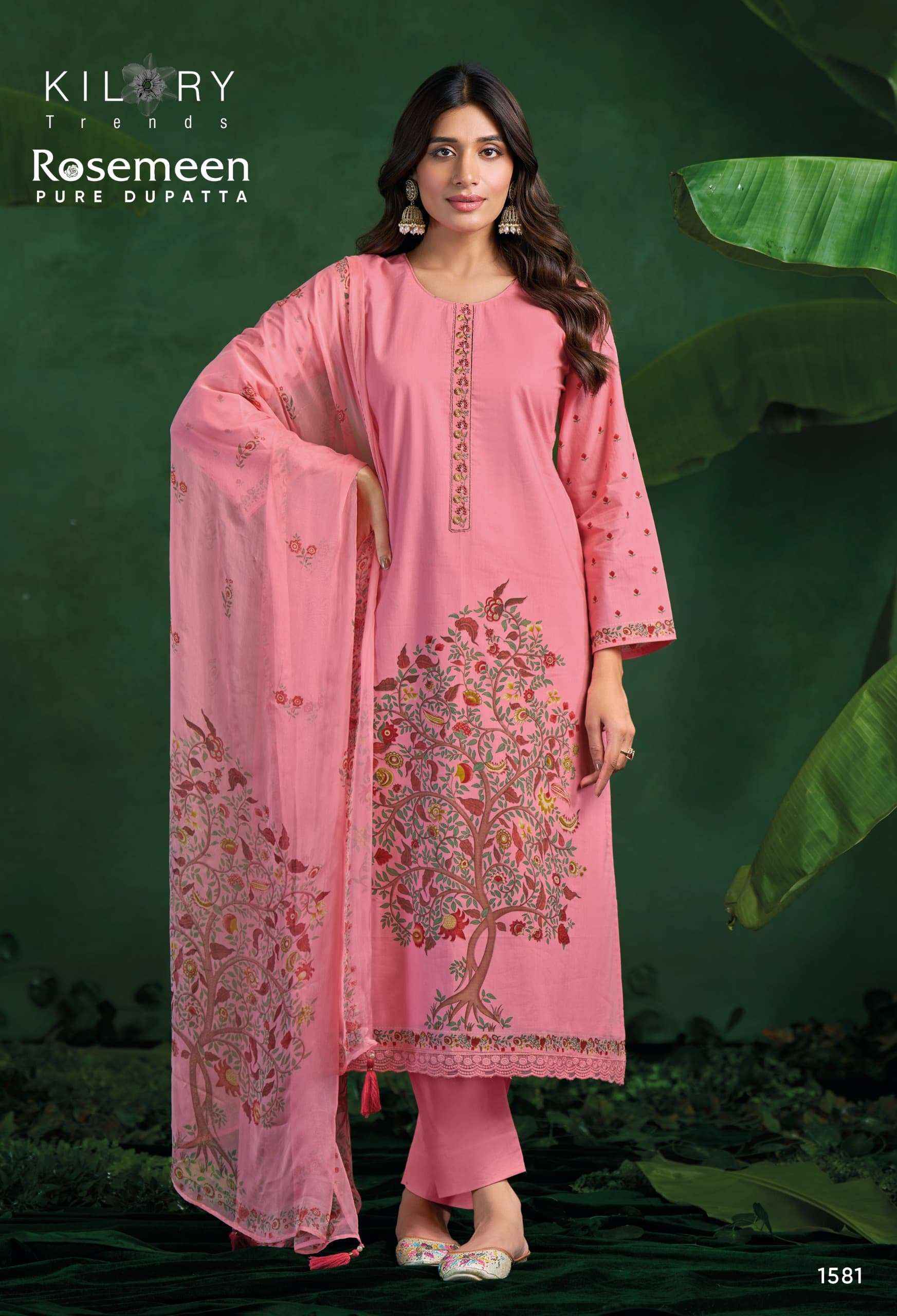 Kilory Trends Rosemeen Fancy Work Cotton Dress Material ( 4 Pcs Catalogue )