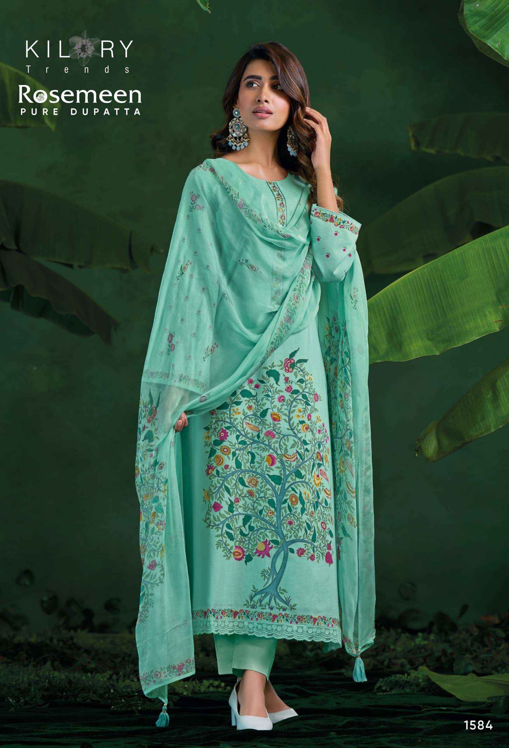 Kilory Trends Rosemeen Fancy Work Cotton Dress Material ( 4 Pcs Catalogue )