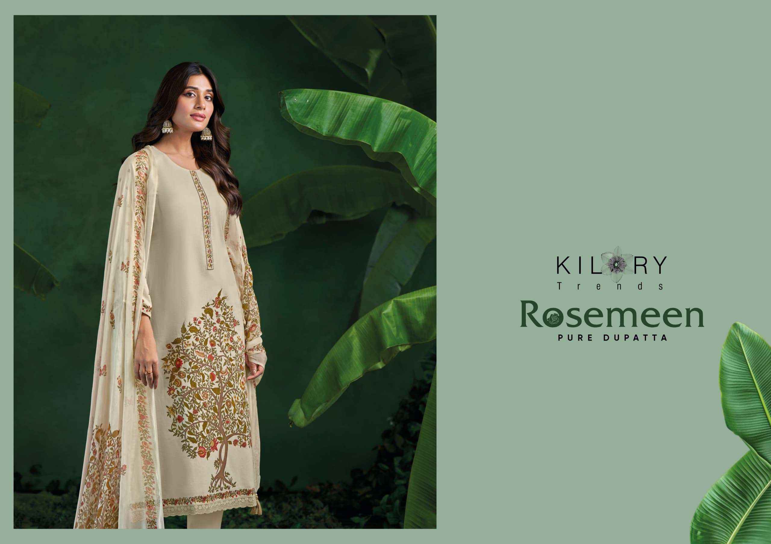 Kilory Trends Rosemeen Fancy Work Cotton Dress Material ( 4 Pcs Catalogue )