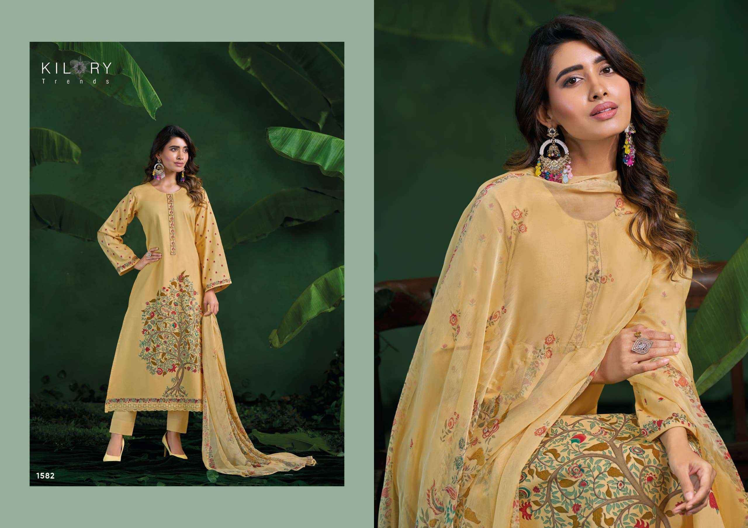 Kilory Trends Rosemeen Fancy Work Cotton Dress Material ( 4 Pcs Catalogue )