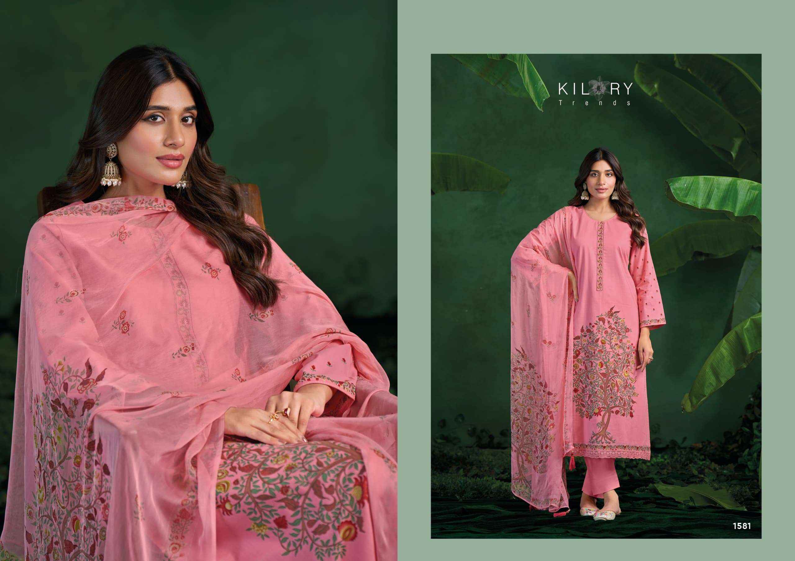 Kilory Trends Rosemeen Fancy Work Cotton Dress Material ( 4 Pcs Catalogue )