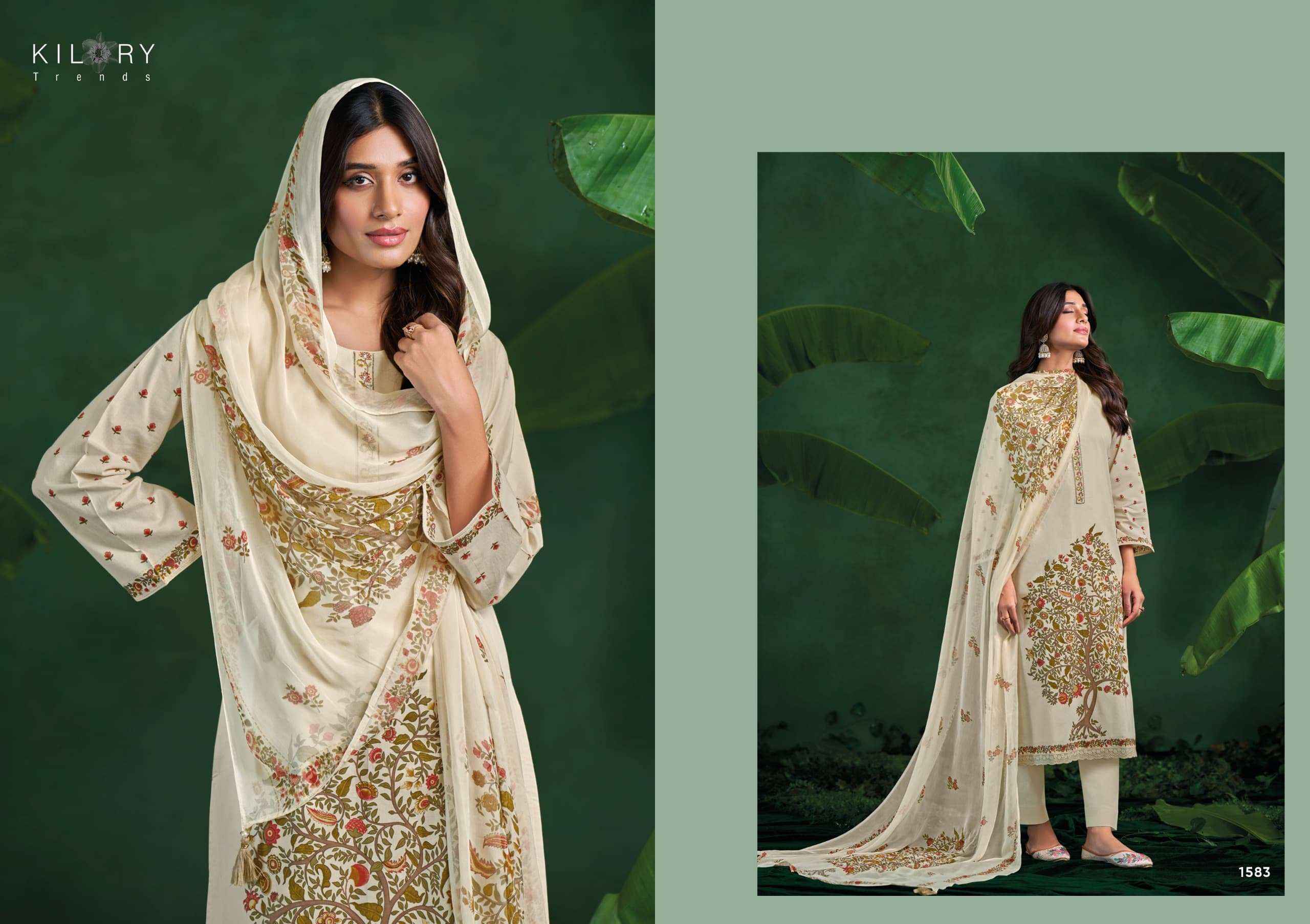 Kilory Trends Rosemeen Fancy Work Cotton Dress Material ( 4 Pcs Catalogue )