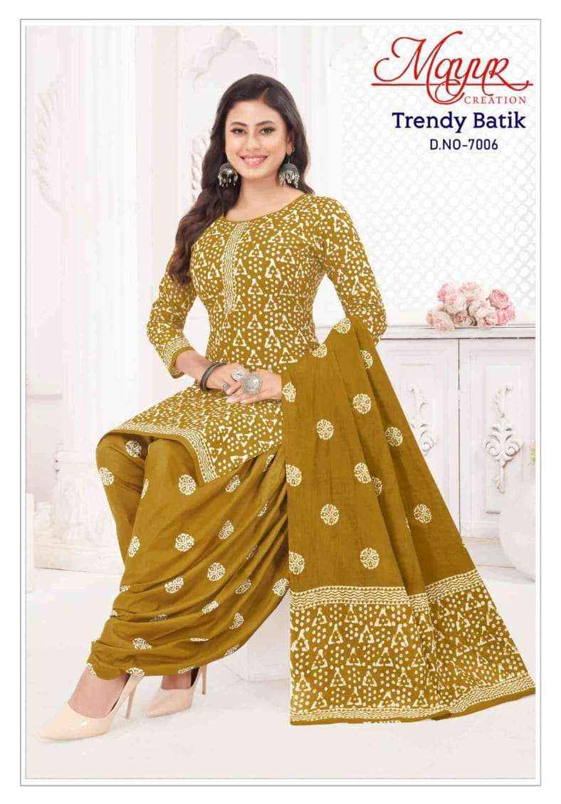 Mayur Trendy Batik Vol 7 Cotton Salwar Suits ( 10 pcs Catalogue )