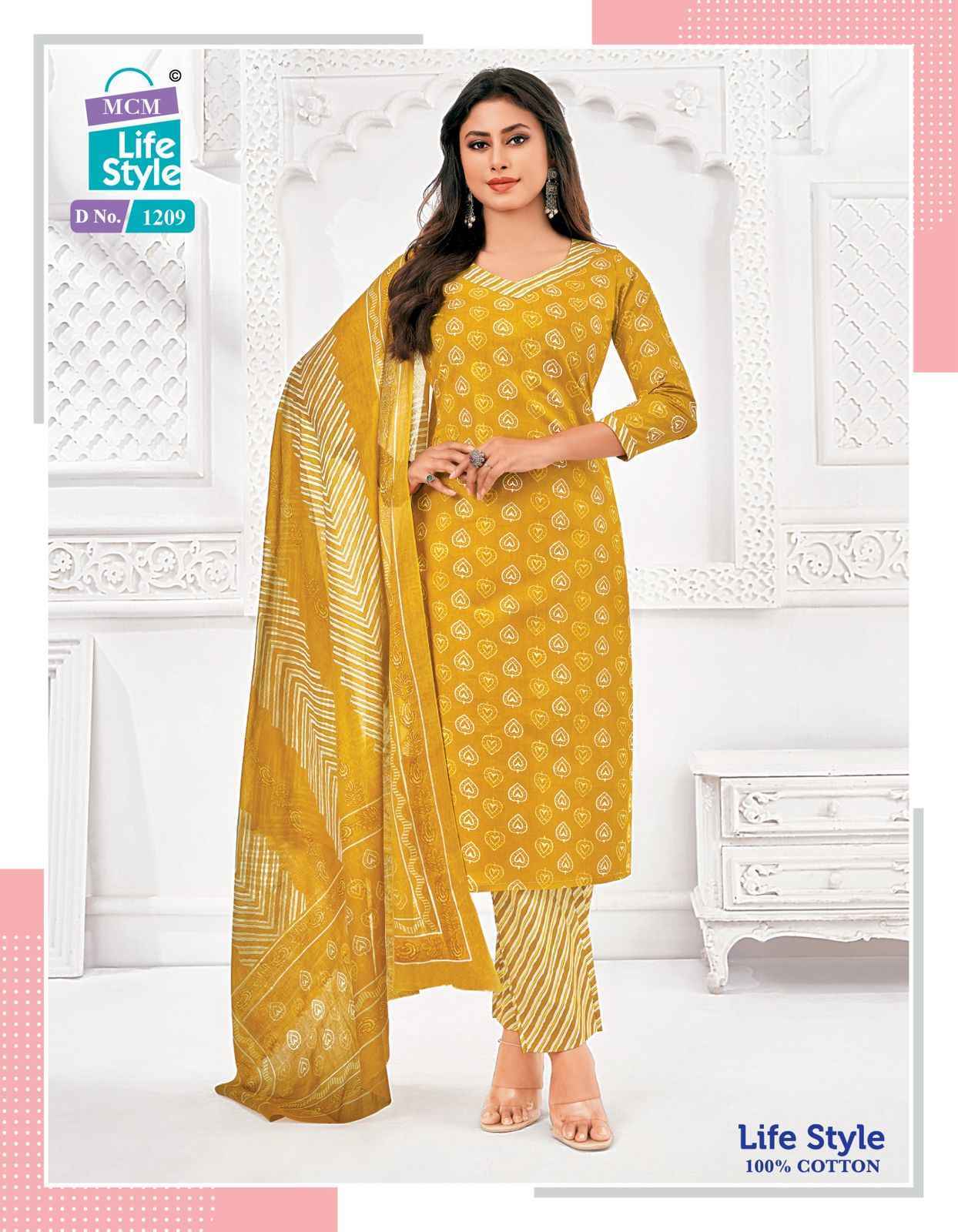 MCM Lifestyle Vol 12 Cotton Dress Material Wholesale Price ( 12 pcs Catalogue )