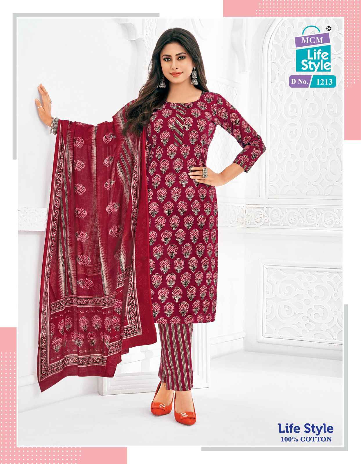 MCM Lifestyle Vol 12 Cotton Dress Material Wholesale Price ( 12 pcs Catalogue )